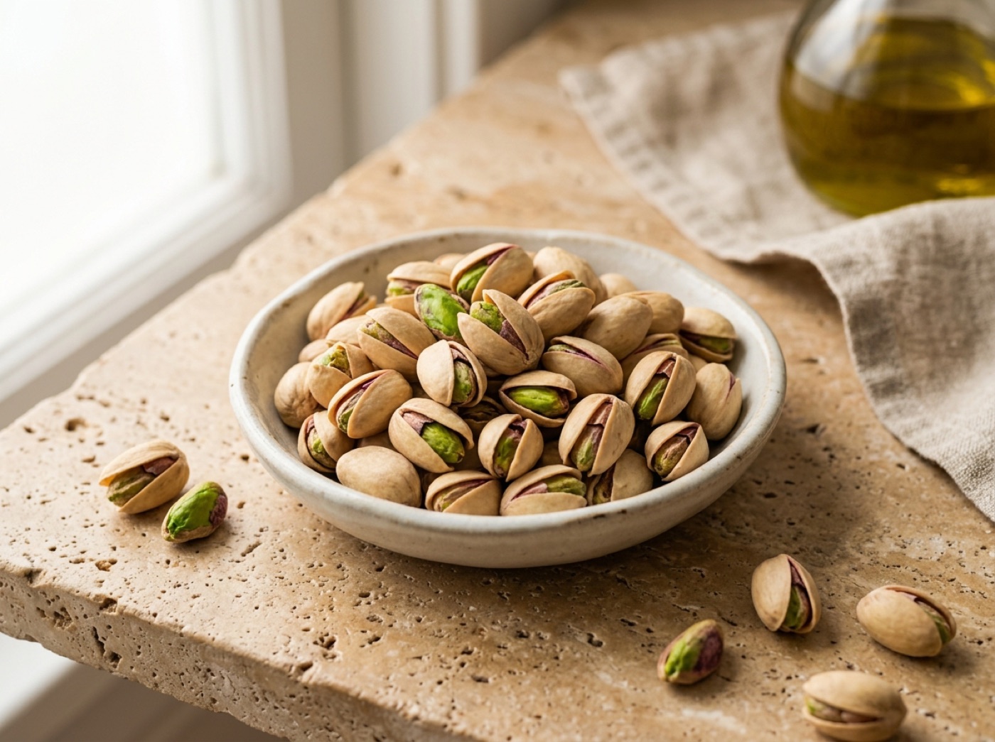 Pistacchi in guscio naturali crudi e tostati